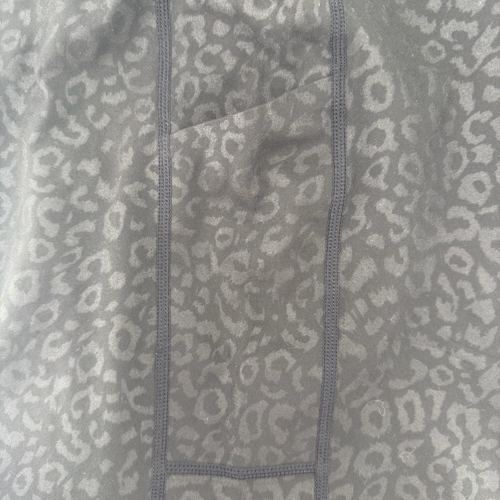 Glyder Black Leopard Embossed Leggings NWT Plus Size 2X High Rise Pockets - Picture 8 of 11